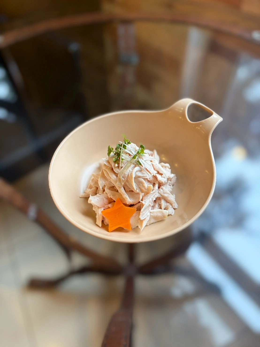 国産 鶏ささみの盛り付け